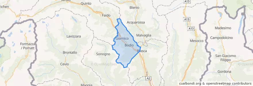 Mapa de ubicacion de Circolo di Giornico.