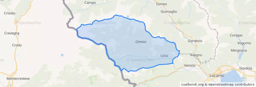 Mapa de ubicacion de Circolo d'Onsernone.