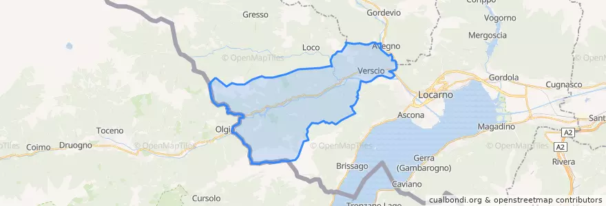 Mapa de ubicacion de Circolo della Melezza.