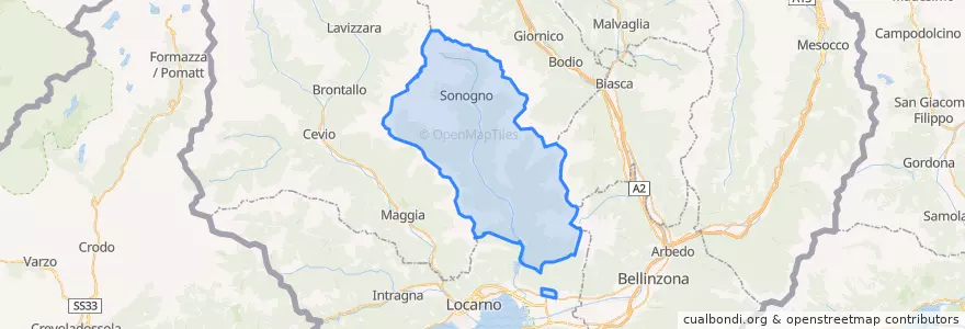 Mapa de ubicacion de Circolo della Verzasca.