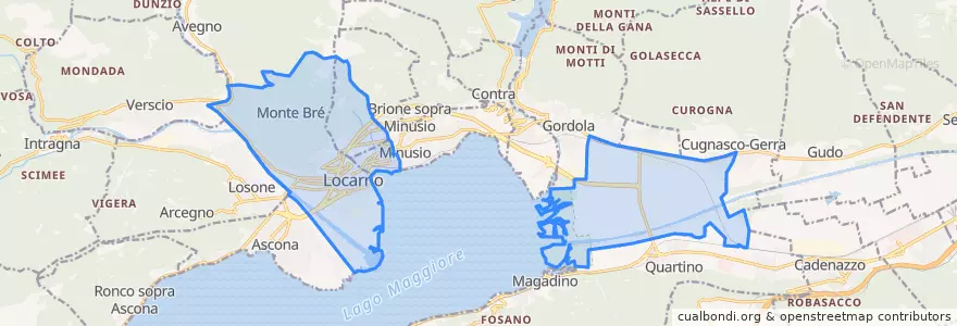 Mapa de ubicacion de Circolo di Locarno.