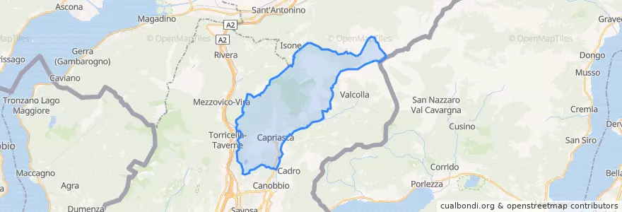 Mapa de ubicacion de Circolo di Capriasca.