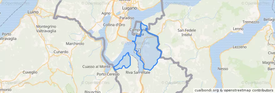 Mapa de ubicacion de Circolo del Ceresio.