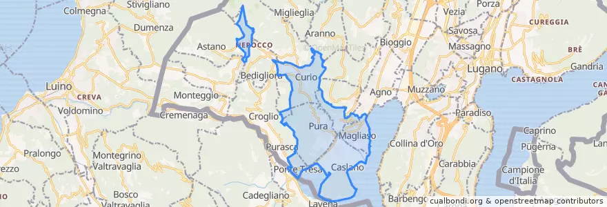 Mapa de ubicacion de Circolo della Magliasina.