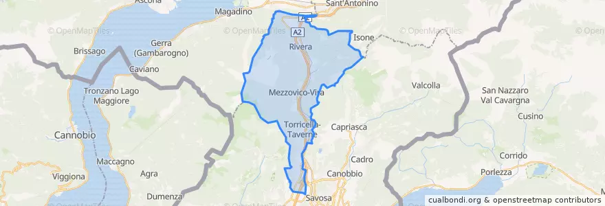 Mapa de ubicacion de Circolo di Taverne.