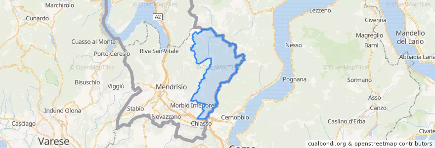 Mapa de ubicacion de Circolo di Caneggio.