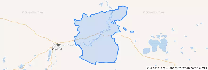 Mapa de ubicacion de Абатский район.