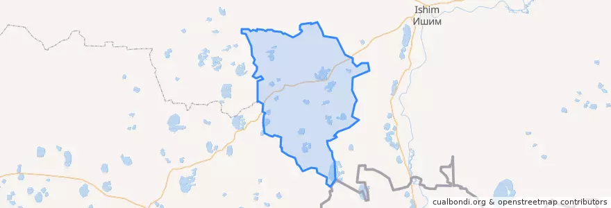 Mapa de ubicacion de Бердюжский район.