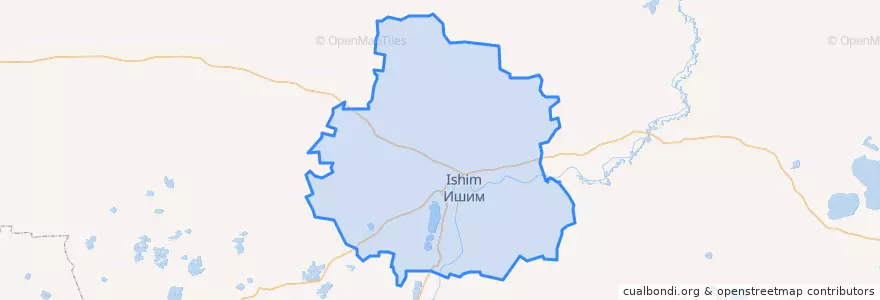Mapa de ubicacion de Ишимский район.
