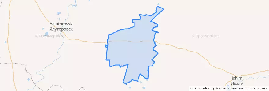 Mapa de ubicacion de Омутинский район.
