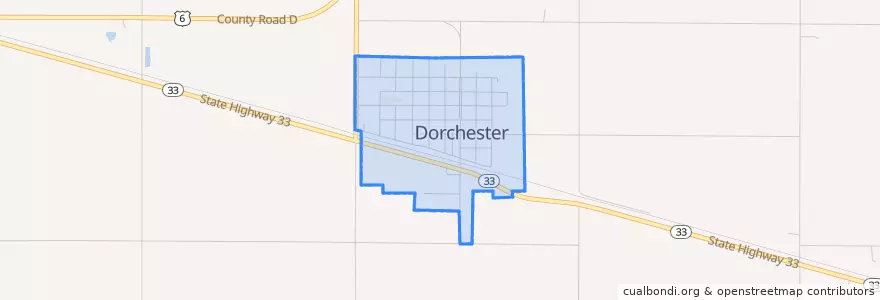Mapa de ubicacion de Dorchester.