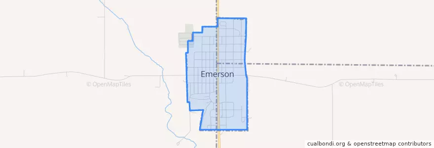 Mapa de ubicacion de Emerson.