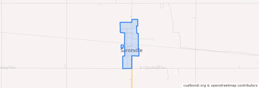 Mapa de ubicacion de Saronville.
