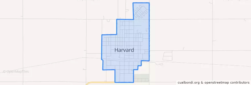 Mapa de ubicacion de Harvard.