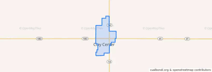 Mapa de ubicacion de Clay Center.