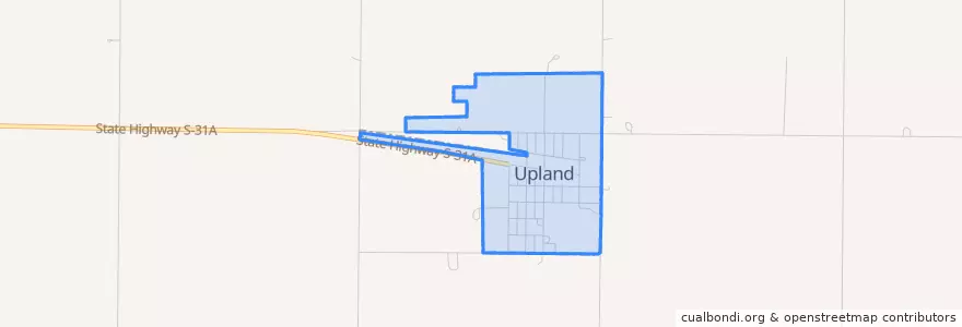 Mapa de ubicacion de Upland.