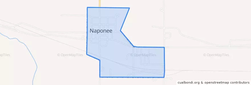 Mapa de ubicacion de Naponee.
