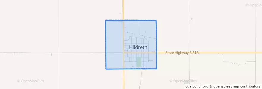 Mapa de ubicacion de Hildreth.