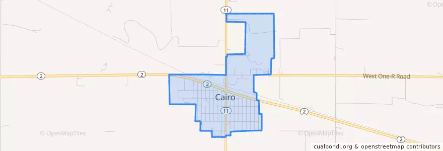 Mapa de ubicacion de Cairo.