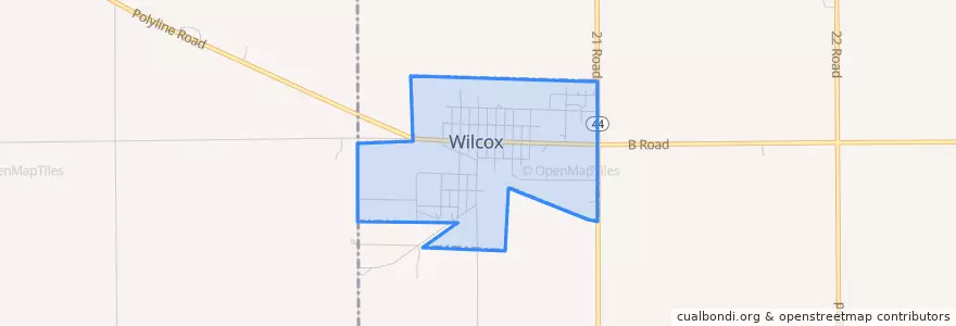 Mapa de ubicacion de Wilcox.