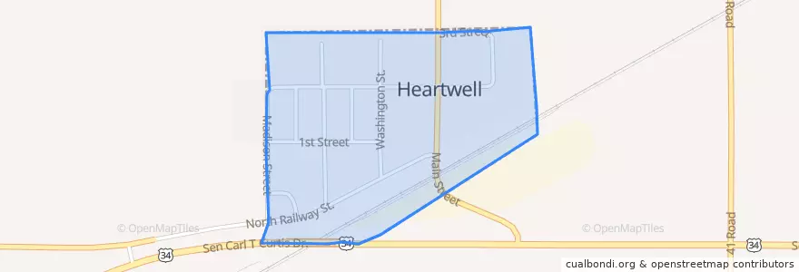 Mapa de ubicacion de Heartwell.