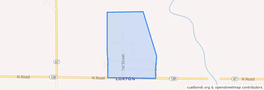 Mapa de ubicacion de Lorton.