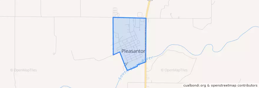 Mapa de ubicacion de Pleasanton.