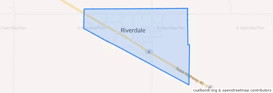 Mapa de ubicacion de Riverdale.