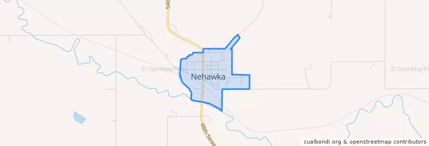 Mapa de ubicacion de Nehawka.