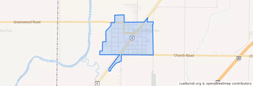 Mapa de ubicacion de Greenwood.