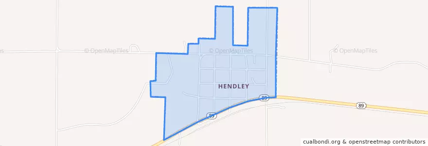 Mapa de ubicacion de Hendley.