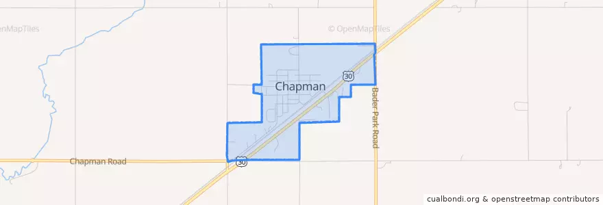 Mapa de ubicacion de Chapman.