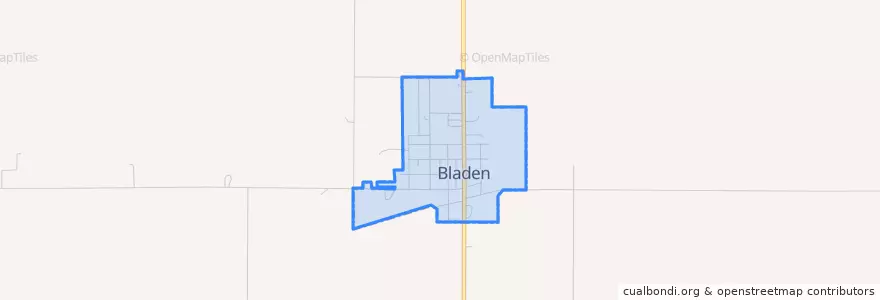 Mapa de ubicacion de Bladen.