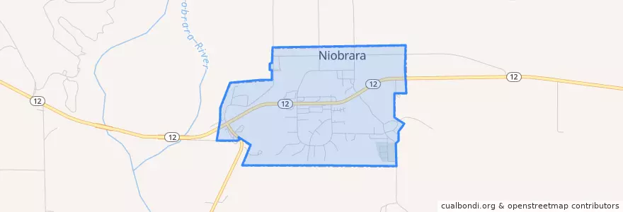 Mapa de ubicacion de Niobrara.