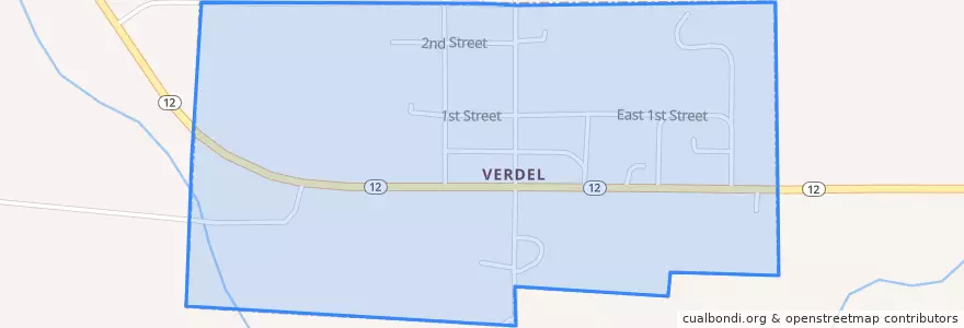 Mapa de ubicacion de Verdel.