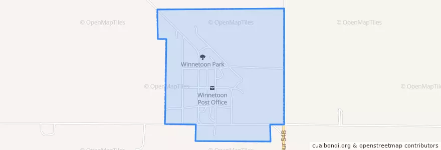 Mapa de ubicacion de Winnetoon.