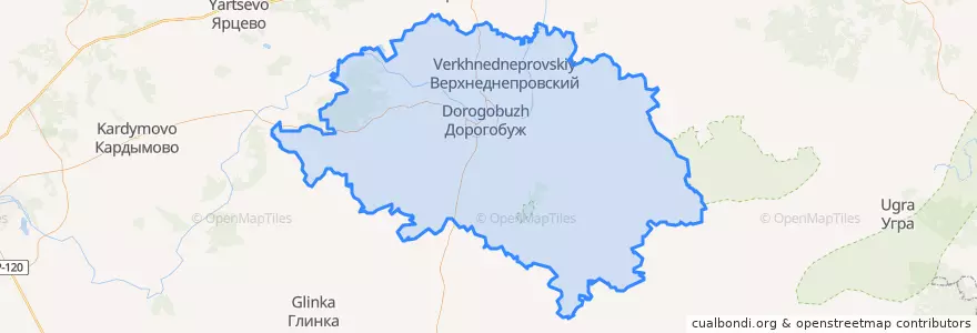 Mapa de ubicacion de Дорогобужский район.