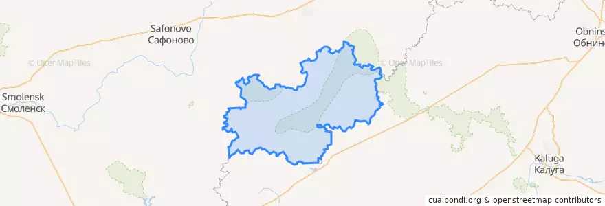 Mapa de ubicacion de Угранский район.