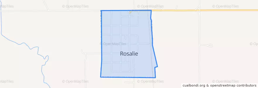 Mapa de ubicacion de Rosalie.