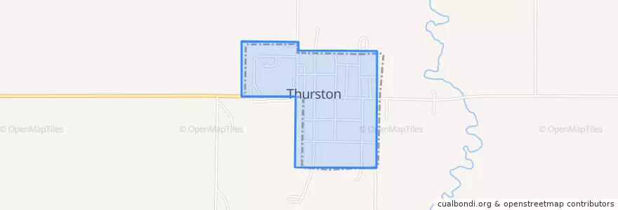 Mapa de ubicacion de Thurston.