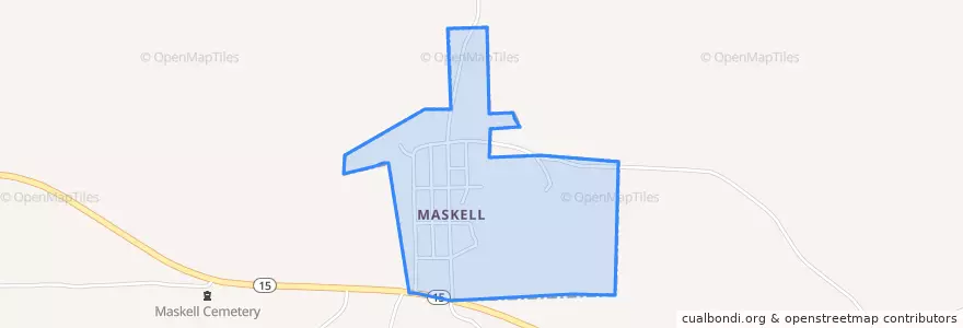 Mapa de ubicacion de Maskell.
