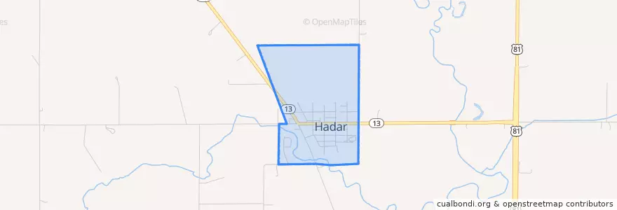 Mapa de ubicacion de Hadar.