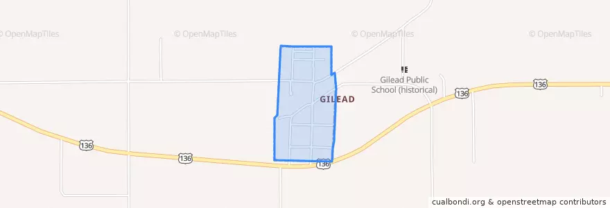 Mapa de ubicacion de Gilead.