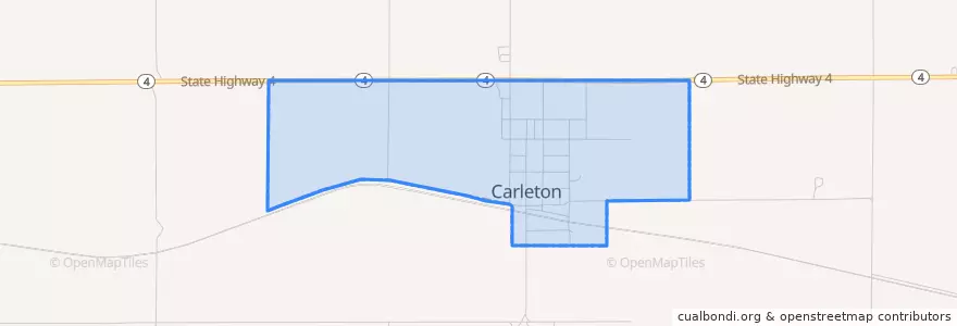 Mapa de ubicacion de Carleton.