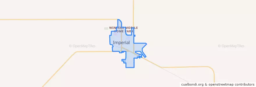 Mapa de ubicacion de Imperial.