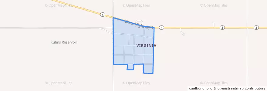 Mapa de ubicacion de Virginia.