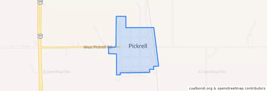 Mapa de ubicacion de Pickrell.