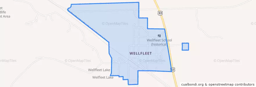 Mapa de ubicacion de Wellfleet.