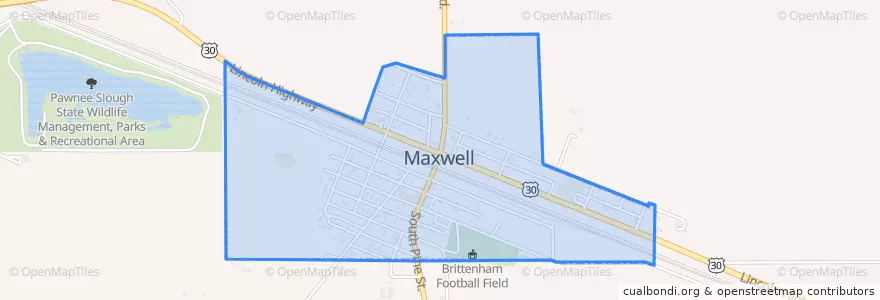 Mapa de ubicacion de Maxwell.