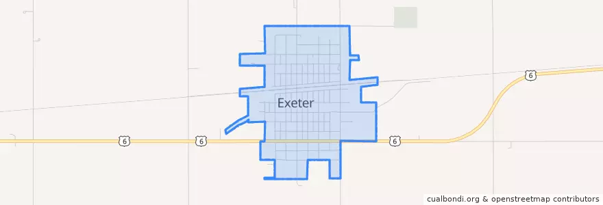 Mapa de ubicacion de Exeter.